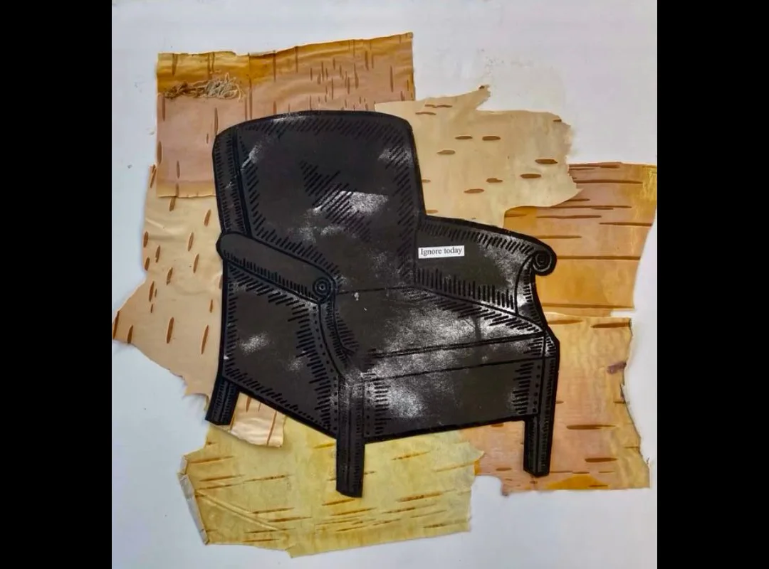 Drawing of birds on a map used for a bird count